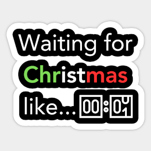 Christmas Countdown Can't Wait Xmas Day Sticker